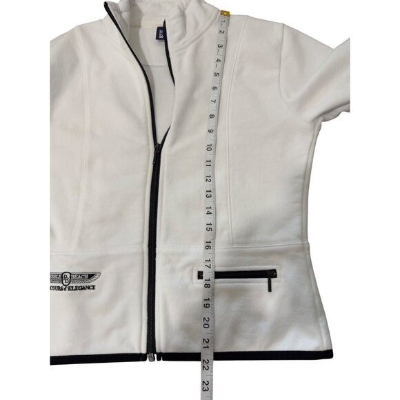 Pebble Beach Concours D'Elegance White Fleece Jacket Gear For Sports Size S - Picture 5 of 8